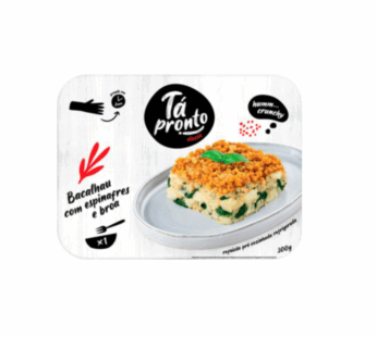 Bacalhau com Espinafres e Broa Tá Pronto –