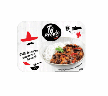 Chili de Carne com Arroz Branco Tá Pronto –