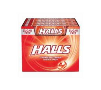 Halls Morango Sem Açúcar – 32g 24×20